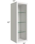Vienna Cloud 15x42 Wall Cabinet (No Door) To Be Used With A Glass Door
