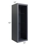 Vienna Indigo 15x42 Wall Cabinet (No Door) To Be Used With A Glass Door