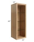 Vienna Timber 15x42 Wall Cabinet (No Door) To Be Used With A Glass Door