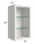 Tuscan Cloud 18x30 Wall Cabinet (No Door) To Be Used With A Glass Door