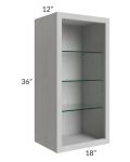18x36 Wall Cabinet (No Door) To Be Used With A Glass Door