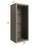 Tuscan Stone 18x42 Wall Cabinet (No Door) To Be Used With A Glass Door