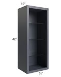 Vienna Indigo 18x42 Wall Cabinet (No Door) To Be Used With A Glass Door