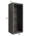 18x42 Wall Cabinet (No Door) To Be Used With A Glass Door