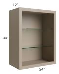 Tuscan Oyster 24x30 Wall Cabinet (No Doors) To Be Used With Glass Doors