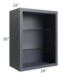 Vienna Indigo 24x30 Wall Cabinet (No Doors) To Be Used With Glass Doors