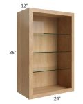 Tuscan Timber 24x36 Wall Cabinet (No Doors) To Be Used With Glass Doors