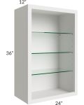 Vienna Cloud 24x36 Wall Cabinet (No Doors) To Be Used With Glass Doors