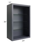 Vienna Indigo 24x36 Wall Cabinet (No Doors) To Be Used With Glass Doors