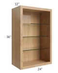 Vienna Timber 24x36 Wall Cabinet (No Doors) To Be Used With Glass Doors