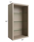 Tuscan Oyster 24x42 Wall Cabinet (No Doors) To Be Used With Glass Doors