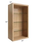 Tuscan Timber 24x42 Wall Cabinet (No Doors) To Be Used With Glass Doors