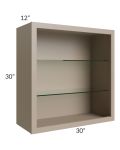 Tuscan Oyster 30x30 Wall Cabinet (No Doors) To Be Used With Glass Doors