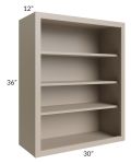 Tuscan Oyster 30x36 Wall Cabinet (No Doors) To Be Used With Glass Doors