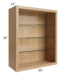 Tuscan Timber 30x36 Wall Cabinet (No Doors) To Be Used With Glass Doors