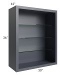 Vienna Indigo 30x36 Wall Cabinet (No Doors) To Be Used With Glass Doors