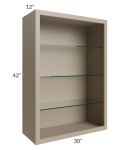 Tuscan Oyster 30x42 Wall Cabinet (No Doors) To Be Used With Glass Doors