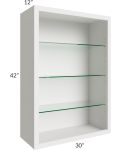 Vienna Cloud 30x42 Wall Cabinet (No Doors) To Be Used With Glass Doors
