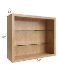 Vienna Timber 36x30 Wall Cabinet (No Doors) To Be Used With Glass Doors