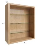 Tuscan Timber 36x42 Wall Cabinet (No Doors) To Be Used With Glass Doors