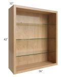 Vienna Timber 36x42 Wall Cabinet (No Doors) To Be Used With Glass Doors