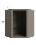 Tuscan Stone 24x30 Corner Wall Cabinet (No Door) To Be Used With A Glass Door
