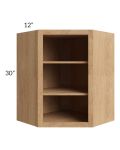 Midtown Timber Shaker 24x30 Corner Wall Cabinet (No Door) To Be Used With A Glass Door