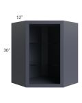 Vienna Indigo 24x30 Corner Wall Cabinet (No Door) To Be Used With A Glass Door
