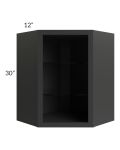 Vienna Black 24x30 Corner Wall Cabinet (No Door) To Be Used With A Glass Door