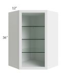 24x36 Corner Wall Cabinet (No Door) To Be Used With A Glass Door