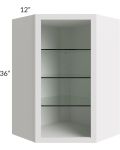Vienna Cloud 24x36 Corner Wall Cabinet (No Door) To Be Used With A Glass Door