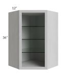 24x36 Corner Wall Cabinet (No Door) To Be Used With A Glass Door