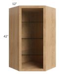 Midtown Timber Shaker 24x42 Corner Wall Cabinet (No Door) To Be Used With A Glass Door