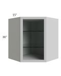 27x30 Corner Wall Cabinet (No Door) To Be Used With A Glass Door