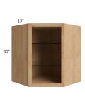 Midtown Timber Shaker 27x30 Corner Wall Cabinet (No Door) To Be Used With A Glass Door