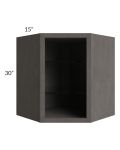 27x30 Corner Wall Cabinet (No Door) To Be Used With A Glass Door