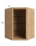 Tuscan Timber 27x36 Corner Wall Cabinet (No Door) To Be Used With A Glass Door