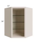 27x36 Corner Wall Cabinet (No Door) To Be Used With A Glass Door