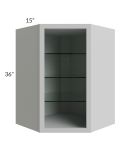 27x36 Corner Wall Cabinet (No Door) To Be Used With A Glass Door
