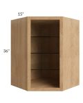 Vienna Timber 27x36 Corner Wall Cabinet (No Door) To Be Used With A Glass Door