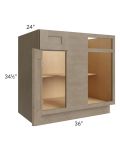 Cobblestone Grey 36" Blind Corner Base Unit