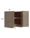 Cobblestone Grey 36" Easy Reach Corner Base Cabinet