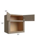 Cobblestone Grey 30x30 Microwave Cabinet
