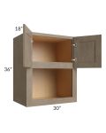 Cobblestone Grey 30x36 Microwave Cabinet