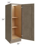 Cobblestone Grey 18x54 Split Pantry Base Cabinet