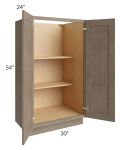 Cobblestone Grey 30x54 Split Pantry Base Cabinet