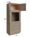 Cobblestone Grey 33x84 Universal Oven Cabinet
