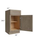 Cobblestone Grey 18" Vanity Base Cabinet