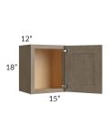 Cobblestone Grey 15x18 Wall Cabinet