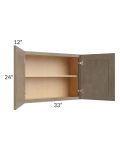 Cobblestone Grey 33x24" Wall Cabinet
